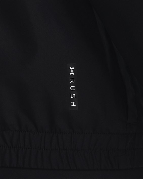 Damen UA RUSH™ Jacke aus Webstoff mit durchgehendem Zip, Black, pdpMainDesktop image number 4